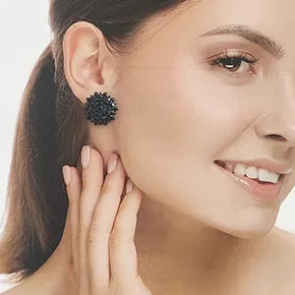 گوشواره میخی زنانه نگین دار آی ام مدل TE1060