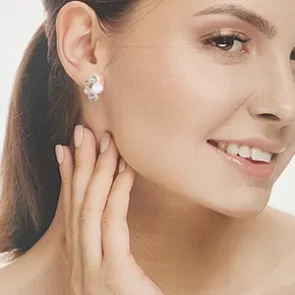 گوشواره میخی زنانه نگین دار آی ام مدل TE1062